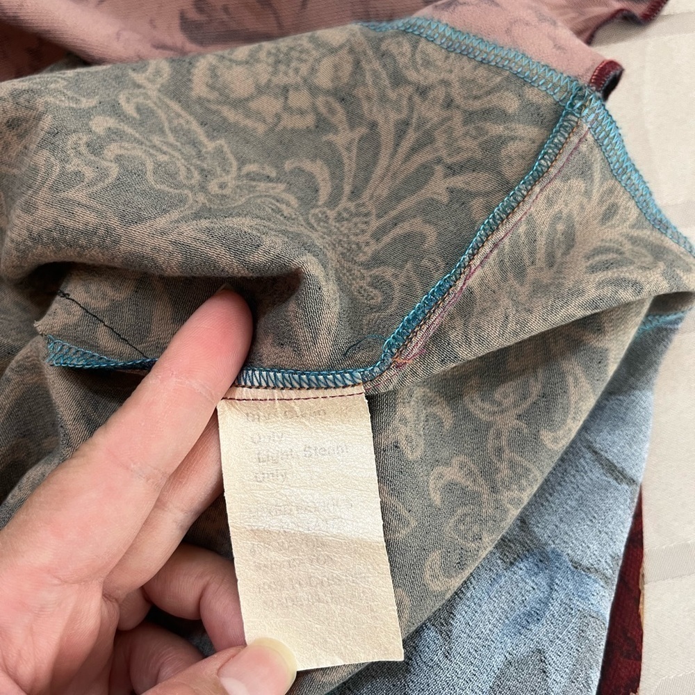 Nothing Matches Patchwork Printed Art Boho Button… - image 4